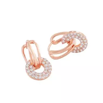 2021Шикарные серьги-пряжки для ушей, модные, универсальные, темпераментные, маленькие серьги, женские серьги розового золота