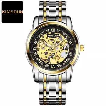 2022 Часы Kimsdun, мужские часы высшего бренда класса люкс, деловые часы со стальным ремешком, мужские автоматические механические водонепроницаемые часы с вырезом на столе