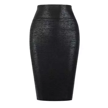 2022 European and American New Fashion Hot Glue Hip High Waist Slim-Fit Elegant Elegant Commuter Evening Party Nightclub Women s Summer Black S