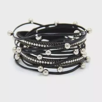 2022 Европейская и американская мода ручной работы магнитный жемчужный браслет для йоги для женщин чёрный