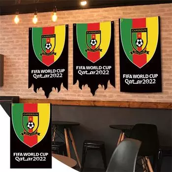2022 Катар - Флаги Футбольная Вечеринка Болельщики Украшения Подвесной Флаг One Size