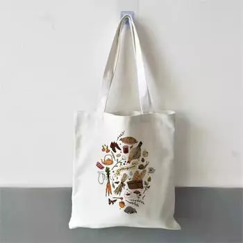2022 Kawaii мультфильм принт забавные сумки-тоут для женщин Harajuku сумки для покупок для девочек сумки на одно плечо женские сумки из белого холста Ba 24*26cm