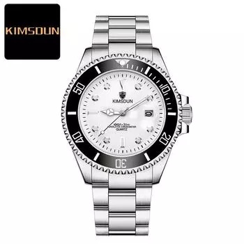 2022 KIMSDUN ЧАСЫ МУЖСКИЕ Лучший бренд класса люкс часы из нержавеющей стали с ремнем Мужские часы Manic Водонепроницаемые легкие бесплатные часы