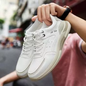 2022 Кожаные мужские туфли Кроссовки Модная мужская повседневная обувь Дышащая обувь для отдыха на открытом воздухе Мужская нескользящая обувь для ходьбы 38