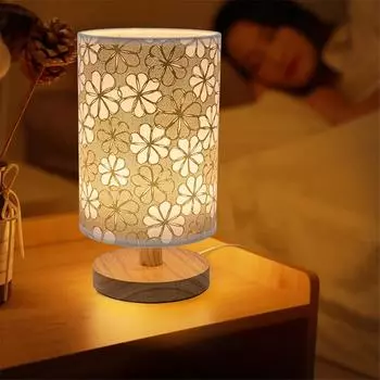 2022 круглый ретро креативный светодиодный настольный светильник для спальни, отеля, прикроватная лампа из цельного дерева с USB-разъемом Warm White белый