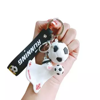 2022 Mascot Qatar Laeeb Toy Keychain Pendant Keyring Kids Gifts Christmas White Football