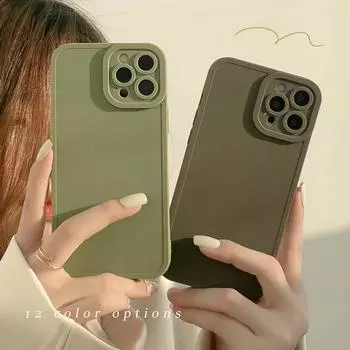 2022 матовый ретро зеленый серый мягкий силиконовый чехол для телефона для Iphone 11 12 Mini 13 14 Pro Max Xsmax X Xr 7 8 Plus Ins Jane задняя крышка for iphone 12 mini