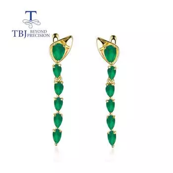 2022 модные дизайнерские серьги из стерлингового серебра 925 пробы с натуральным зеленым агатом, драгоценный камень, изысканные украшения для девочек, красивый вид L зелёный