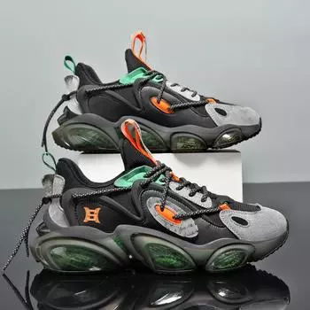 2022 Модные мужские массивные кроссовки для спортзала с высокой эластичностью, дышащие мужские спортивные кроссовки для бега, обувь больших размеров 39~45 45 оранжевый