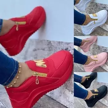 2022 модные женские кроссовки, кожаные кроссовки, повседневная обувь на платформе, удобная легкая спортивная обувь из искусственной кожи 35 чёрный