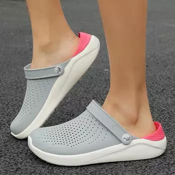 2022 Мужские сандалии Menks Hole Shoes Модные резиновые сабо для мужчин Eva Unisex Garden Shoes Черные мужские сандалии для взрослых Cholas Hombre 35