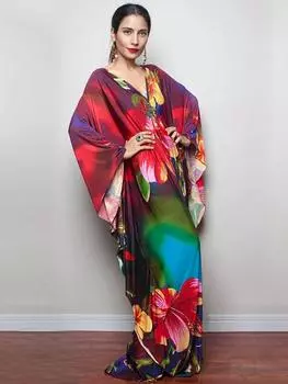 2022 накидки с принтом, сексуальное ручное плетение с глубоким v-образным вырезом, летнее пляжное платье, туника, кафтан, женская пляжная одежда, купальник, накидка, Robe de plage Q1289 One Size разноцветный