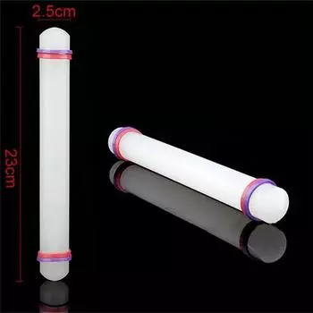 2022 New Non-stick Glide Fondant Rolling Pin Fondant Cake Dough Roller Decorating Cake Crafts Baking Cooking Tool White 23cm