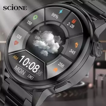 2022 NFC Смарт-часы Мужские спортивные часы с GPS-треком Женские умные часы с беспроводной зарядкой на заказ с функцией сердечного ритма ЭКГ Смарт-часы для Samsung