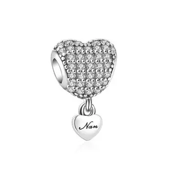 2022 Новая европейская лента для мамы на День матери, розовая Нан, милые бусины из стерлингового серебра 925 пробы Нарвал, подходят для оригинального модного браслета с подвесками
