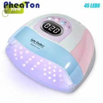 2022 Новая лампа для сушки ногтей УФ-светодиодная лампа для сушки ногтей для сушки гель-лака Сушилка для ногтей Маникюр с датчиком движения Сушилка для ногтей Маникюрный инструмент US розовый