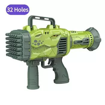 2022 Новая машина для изготовления пузырей в виде динозавра с 32 отверстиями и подсветкой, забавная электрическая автоматическая машина для изготовления пузырей, уличная игрушка для вечеринок, детский подарок China