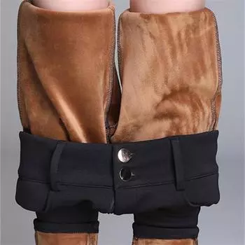 2022 Новая мода с высокой талией, осень-зима, женские толстые теплые эластичные брюки, качественные брюки S-5XL, узкие брюки-карандаш S