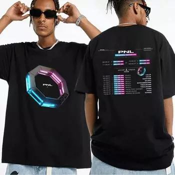 2022 Новая модная футболка французской рэп-группы Le Monde Chico Album PNL футболка с принтом унисекс женские летние хлопковые футболки с короткими рукавами 2XL