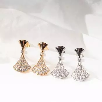 2022 Новая тенденция, европейские роскошные ювелирные изделия, серьги из серебра 925 пробы с бриллиантами, женские серьги-гвоздики с зубчатой юбкой