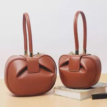 2022 Новая женская сумка Xiaohongshu из натуральной кожи для пельменей из коровьей кожи - шикарный портативный дизайн Wonton
