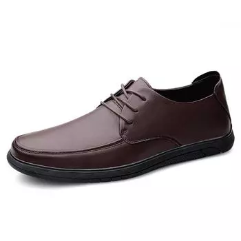 2022 Новейшая мужская обувь Удобная повседневная обувь люксового бренда из натуральной кожи на шнуровке в деловом стиле Классическая мужская обувь 45