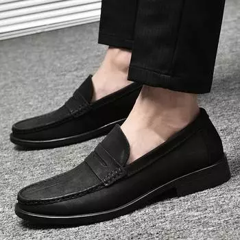 2022 Новейшая высококачественная мужская повседневная обувь Деловые оксфорды Мужские лоферы Мокасины Роскошная брендовая мужская обувь Ретро матовая коровья кожа 38