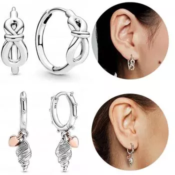 2022 Новинка стерлингового серебра 925 пробы, модные серебряные серьги-кольца в форме сердца, серьги-гвоздики для женщин, ювелирные изделия, подарок для подруги, жены