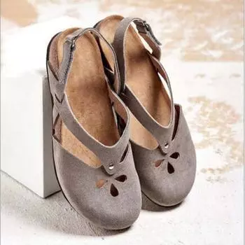 2022 Новые летние модные простые элегантные женские сандалии на плоской подошве с открытой спиной большого размера 35 синий