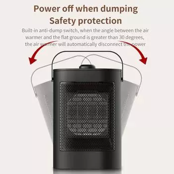 2022 Новый электрический обогреватель Зимний обогреватель Быстрый обогреватель Вентилятор Механический Компактный Удобный обогреватель Мини Бытовой Настольный обогреватель Бесшумный электрический обогреватель American plug чёрный