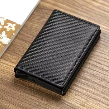 2022 Новый Rfid-кошелек из искусственной кожи, металлический алюминий, держатели для бизнес-банковских карт, держатель для кредитных карт, двойной ID Box кофейный