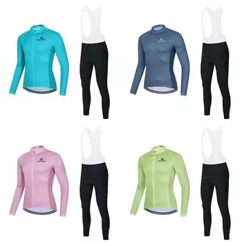2022 Новый велосипедный костюм на молнии с длинными рукавами на весну и осень, быстросохнущий дышащий комплект для шоссейного велосипеда S