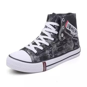 2022 Осень Новейшие Ретро Высокие Туфли Из Холста Мужские Повседневные Джинсовые Дышащие Туфли Кроссовки Zapatillas Парные Туфли Повседневная Обувь Мужская 39