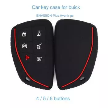 2022 Подходит для Buick ENVISION Plus Avenir gs брелок для ключей, силиконовый чехол, 4/5/6 кнопок 5 buttons
