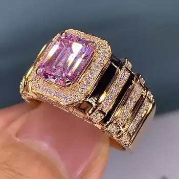2022 розовое женское кольцо с фианитом, обручальное кольцо, аксессуары для свадебной вечеринки, подарок на день рождения для мамы, роскошные ювелирные изделия 10