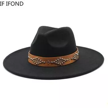 2022 шляпа Федора для женщин, шерстяная фетровая шляпа в стиле ретро, джазовая шляпа с широкими полями 9,5 см, церковная свадебная шляпа, уличная модная черная кепка под платье 56-58cm