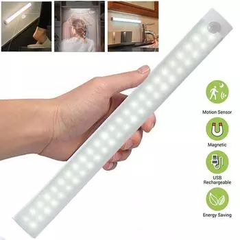 2022 светодиодный перезаряжаемый светильник с датчиком человеческого интеллекта, ночник, светильник для гардероба, шкафа, коридора 10CM белый