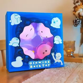 2022 Уникальная популярная Jouets De Bain Bebe Veilleuse En Силиконовая лампа для детей Подарок Мягкая силиконовая симпатичная лампа для детской ванны белый