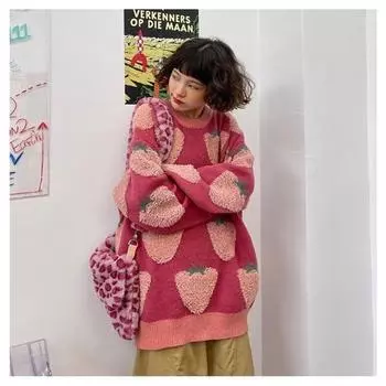 2022 весна и осень, женский свитер с бисером, темно-синий воротник, вязаный свитер, женский свитер, короткий, свободный, свободный, тонкий пуловер для колледжа One Size розовый