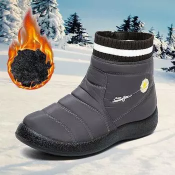 2022 женские ботинки, зимние ботинки больших размеров для женщин, непромокаемая зимняя обувь, зимняя обувь на молнии до щиколотки 36 красный