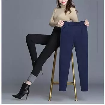 2022 зимние женские брюки, классические винтажные модные узкие леггинсы с высокой талией, брюки-карандаш, эластичные брюки, Femme, повседневные леггинсы S королевский синий
