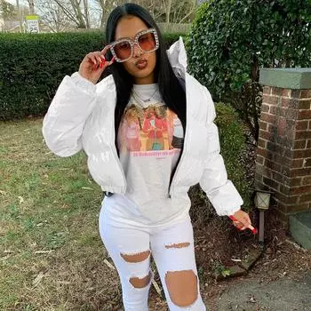 2022 зимняя мода, повседневные тонкие парки из искусственной кожи, пуховик, теплая куртка, женские пальто, верхняя одежда с длинными рукавами на молнии S коричневый