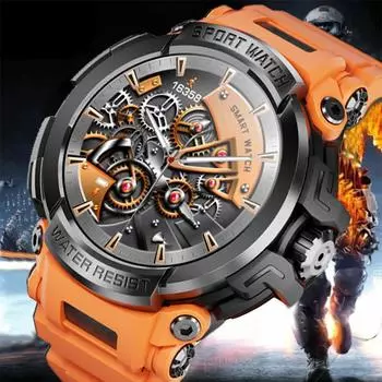 2023 1,5-дюймовый Bluetooth-вызов Смарт-часы для мужчин 120+ Спортивный фитнес-трекер Мониторинг здоровья Смарт-часы для Android IOS 600 мАч