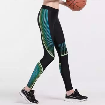 Колготки в цветную полоску, брюки для женщин, быстросохнущие брюки для бега, фитнеса, йоги, дышащие быстросохнущие леггинсы S синий