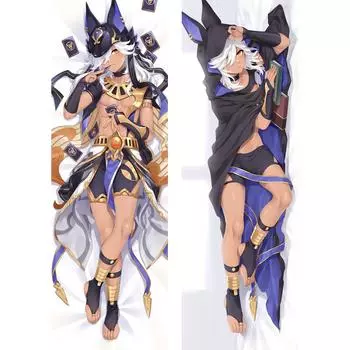 2023 аниме Genshin Impact Cyno Dakimakura декоративная наволочка Waifu наволочка с 2-сторонним принтом обнимающая подушка для тела отаку 120x40cm Pillowcase