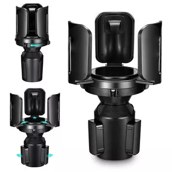 2023 AnT Car Drink Cup Split Cup Holder for Adjustable from Fits Large Water Adjustable Double Easy for Driver and Passenger Seats [Improved Model] чёрный