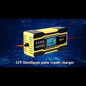 2023 Автомобильное зарядное устройство 10 А, 12 В/24 В, интеллектуальное полностью автоматическое автомобильное зарядное устройство с температурной компенсацией для автомобиля EU красный