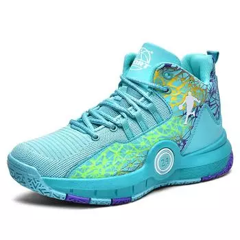 2023 баскетбольные кроссовки, мужские, женские, детские, спортивная обувь, сетчатая обувь на толстой подошве, обувь для родителей и детей. 30 синий
