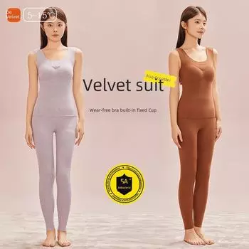 2023 Бесшовный женский теплый жилет на бархатной подкладке Single vest; L чёрный