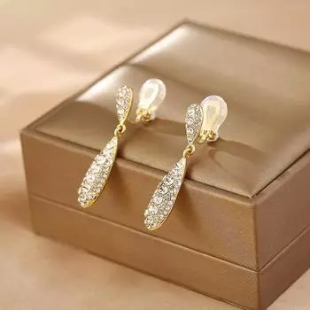 2023 без пирсинга, клипсы для ушей, новые серьги со стразами, женские дизайнерские роскошные серьги